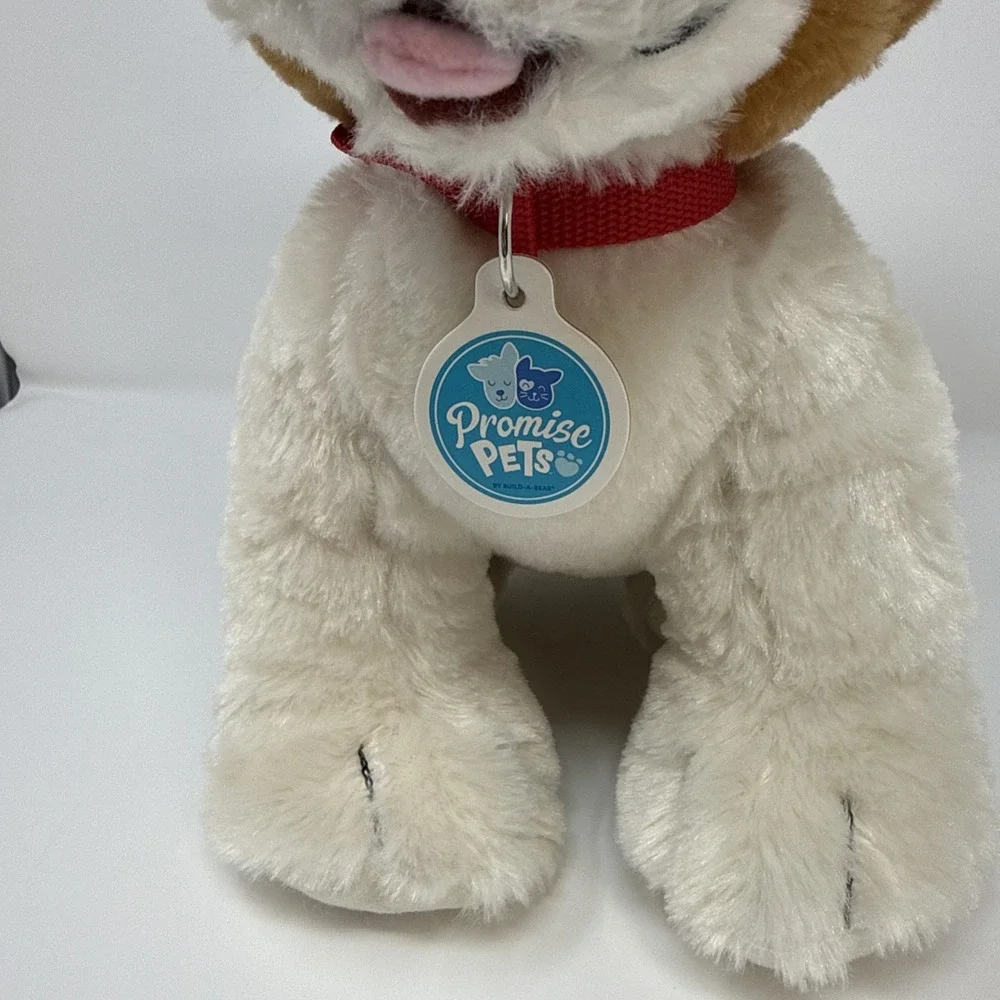 Build A Bear Promise Pets‎ Brown and White Puppy Rare Different Color Eyes BARKS